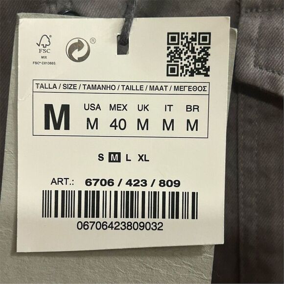 Zara Man Men's M Gray Long Sleeve Button-Up Shirt Stop Looking For Answers - Picture 8 of 16